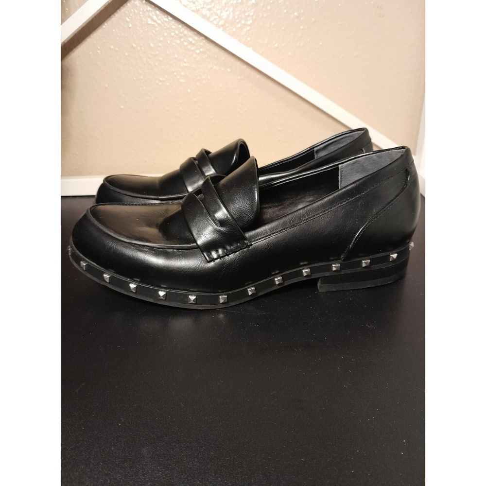Charles by Charles David Boy Penny Leather Loafer Flat Shoes Black Size 7.5M